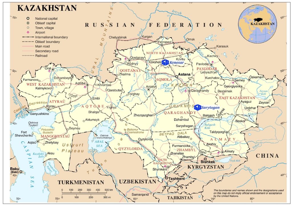 Kazakhstan Political Map | Sexiz Pix
